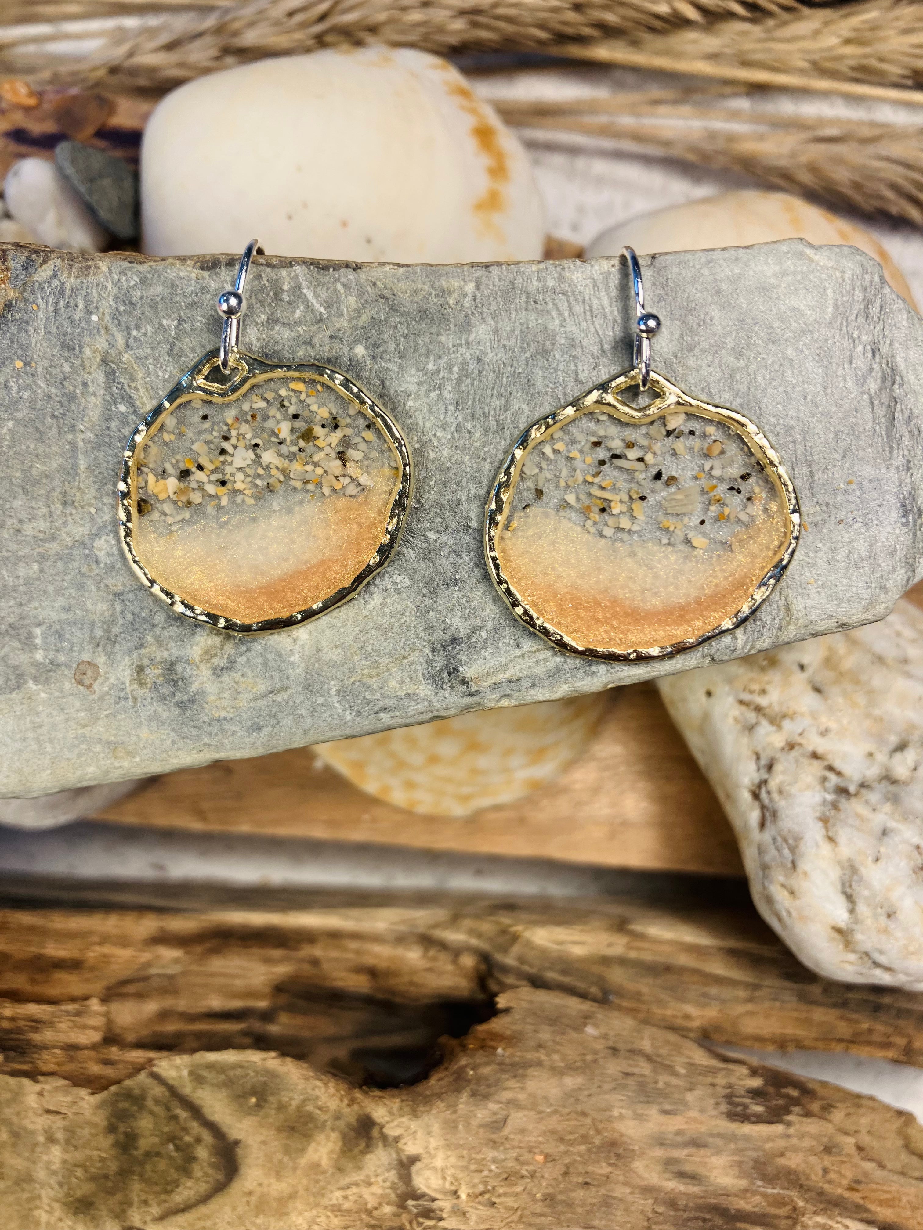 Porthmeor Sandy Shores Earrings. Handmade in St.Ives Cornwall.