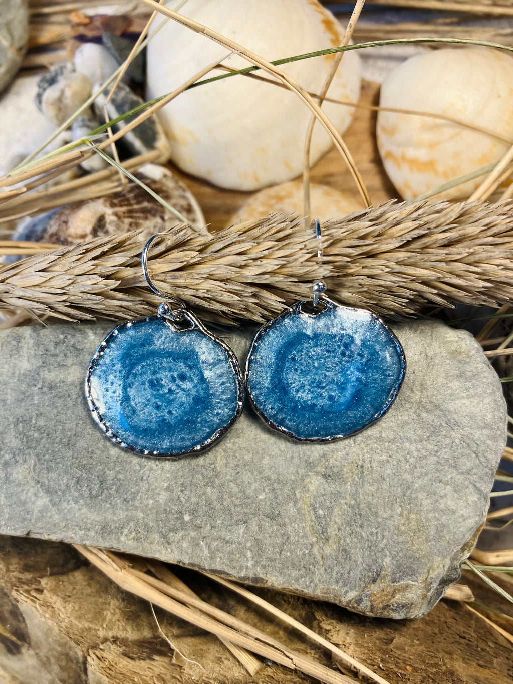 Porthmeor Sandy Shores. Handmade Earrings made in St.Ives Cornwall.